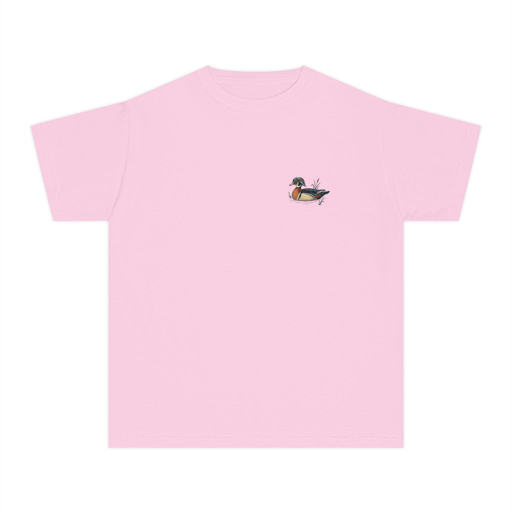Youth Tee — Vintage Wood Duck Graphic (Crown Grace Boutique)