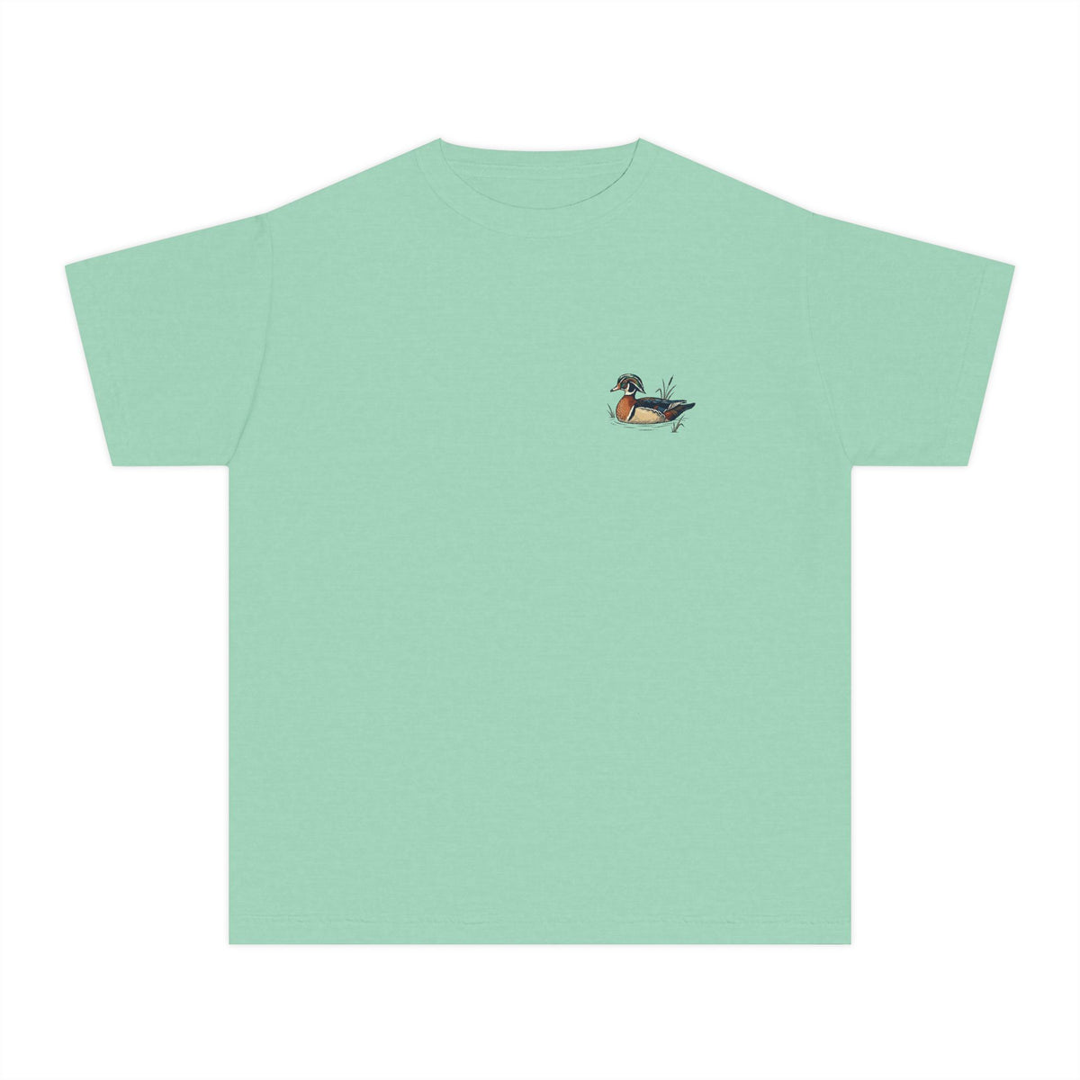 Youth Tee — Vintage Wood Duck Graphic (Crown Grace Boutique)