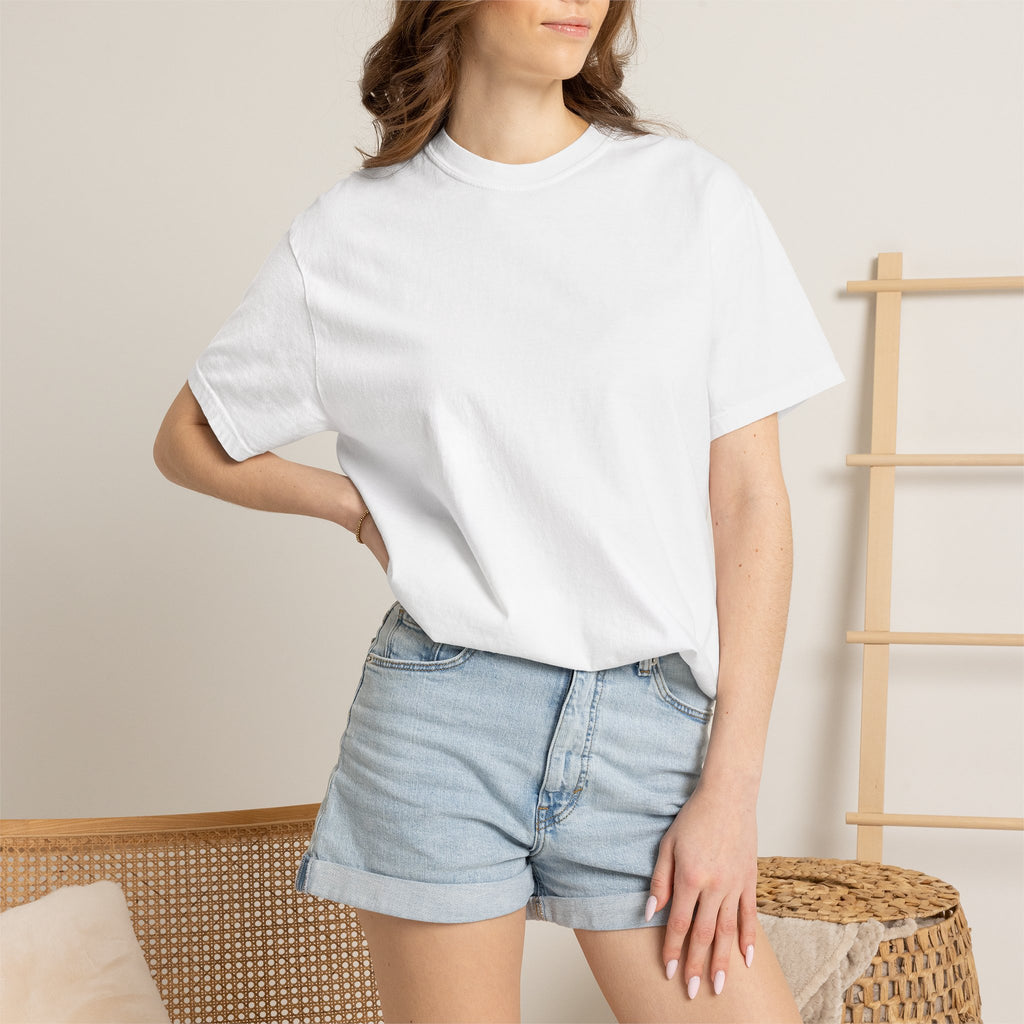Graphic T-Shirt — Minimal Back Text "Be Kind, Create & Keep Going"