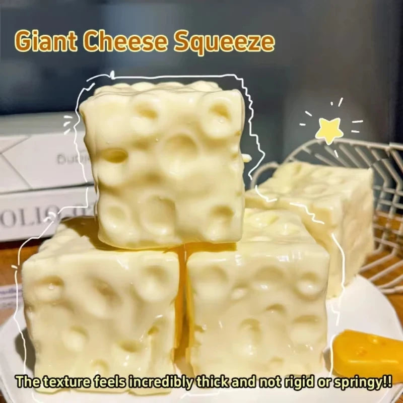Shapeable Cheese Cube Squishy Toy