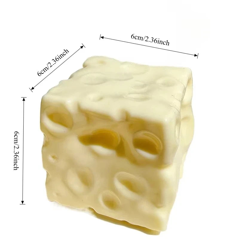 Shapeable Cheese Cube Squishy Toy