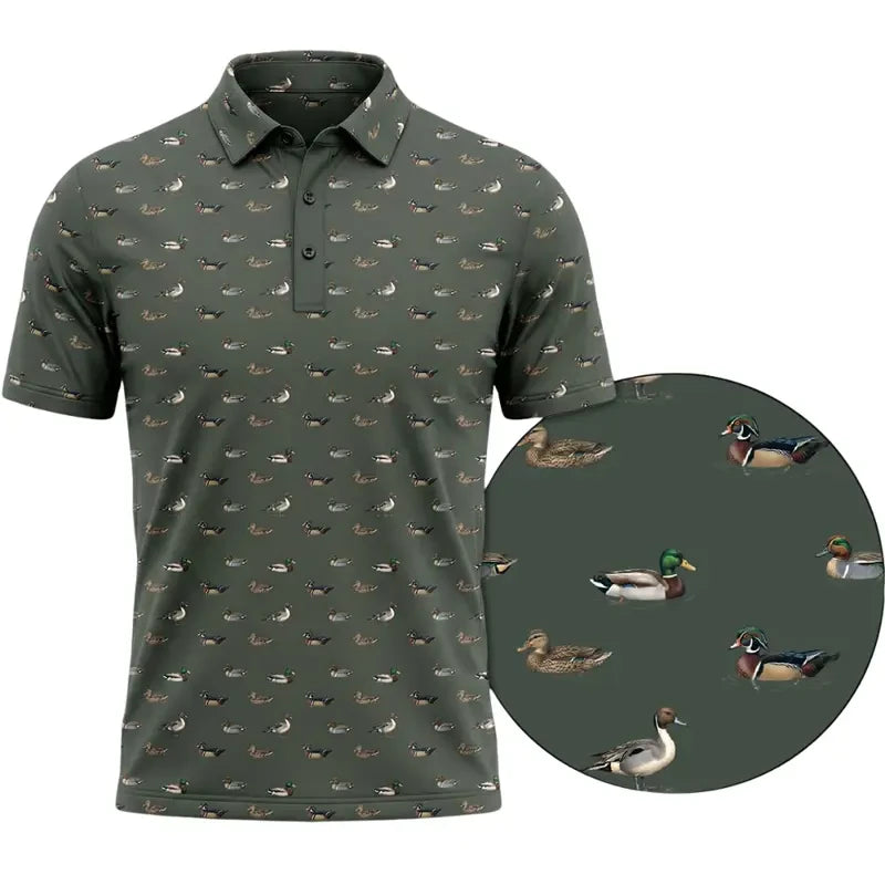 Duck Hunt Graphic Polo