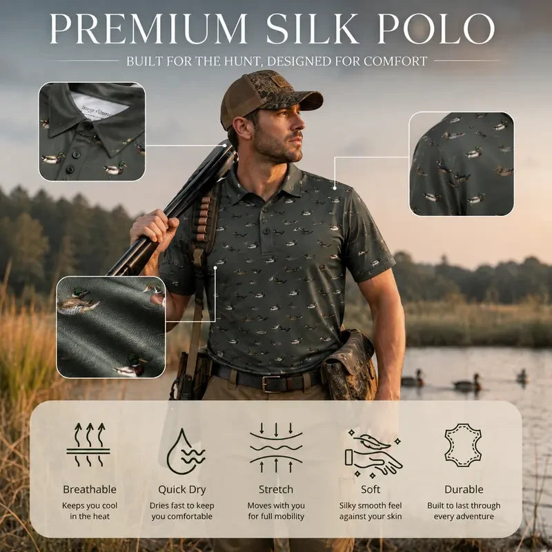 Duck Hunt Graphic Polo
