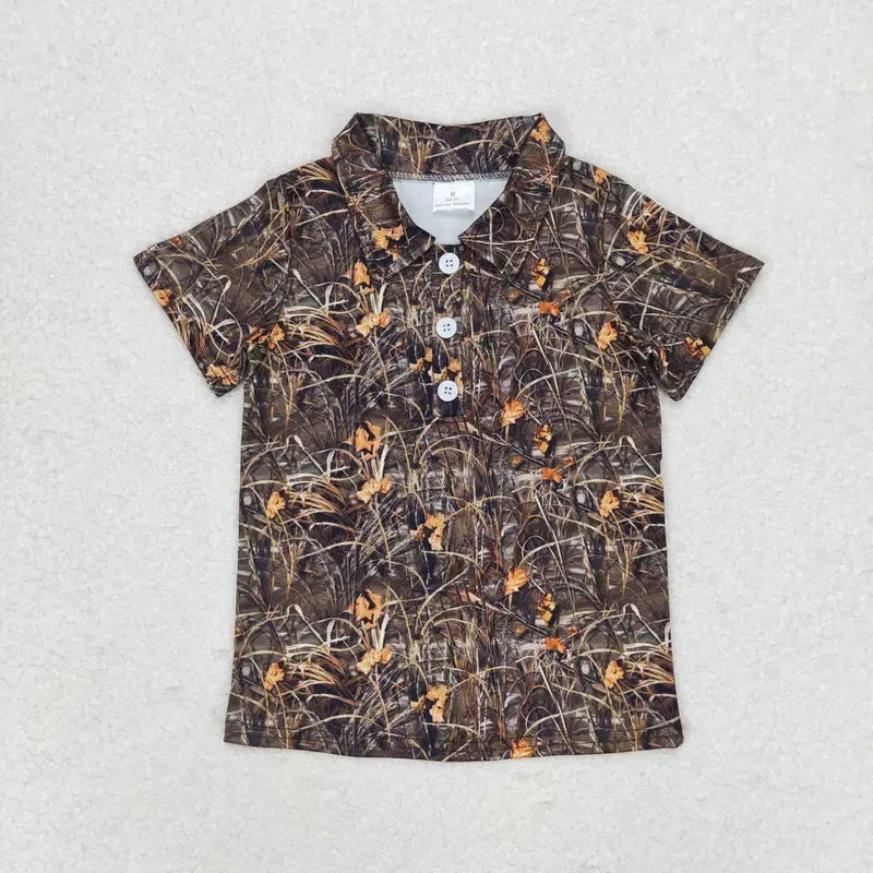 Camo Pattern Polo Shirt