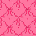 Gift Wrap Paper — Pink Ribbon Heart Pattern (Valentine’s Day, Birthday)