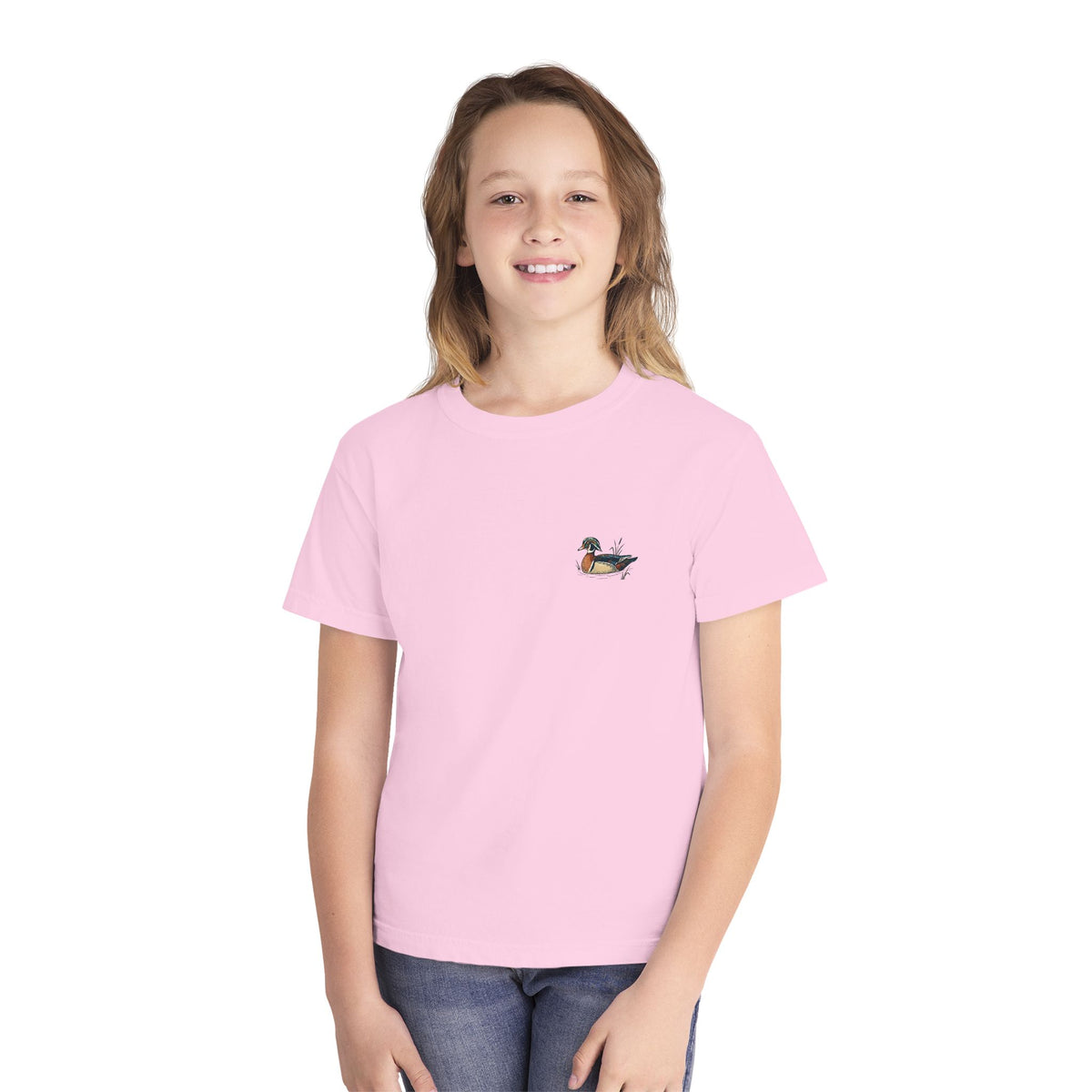 Youth Tee — Vintage Wood Duck Graphic (Crown Grace Boutique)
