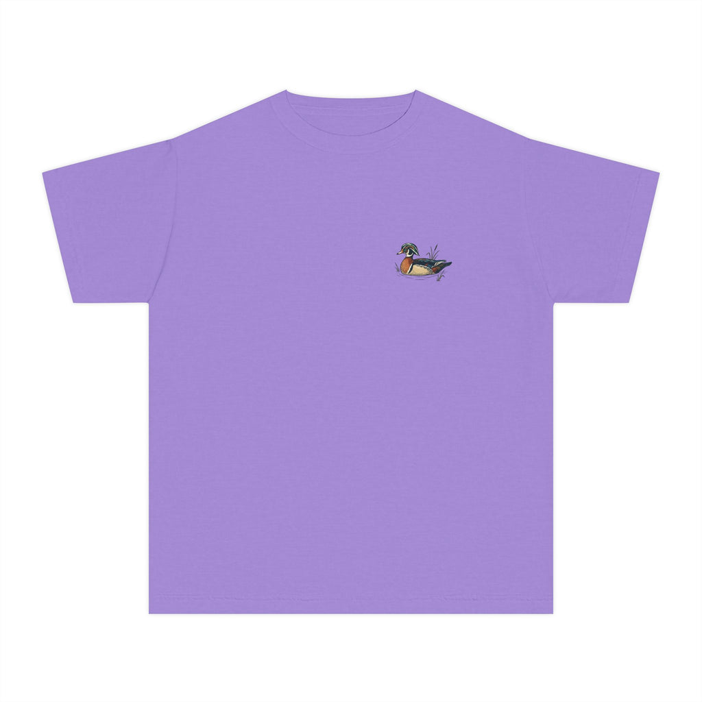 Youth Tee — Vintage Wood Duck Graphic (Crown Grace Boutique)
